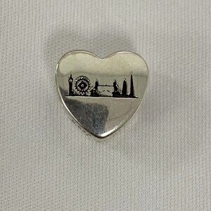 Pandora LONDON Exclusive Travel Heart Charm Pendant, S925 Silver Jewelry